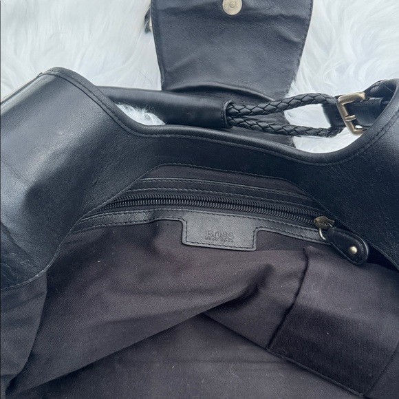 BOSS Black leather TOTE Hugo Boss purse - Picture 10 of 14